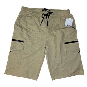 NWT Akademiks 2XL Men's Khaki Cargo Shorts